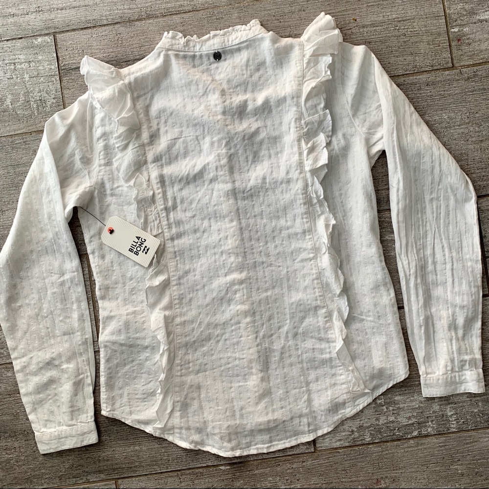🔥🔥BILLABONG - RUFFLE LS BUTTON DOWN TOP 🔥🔥 - Picture 6 of 6